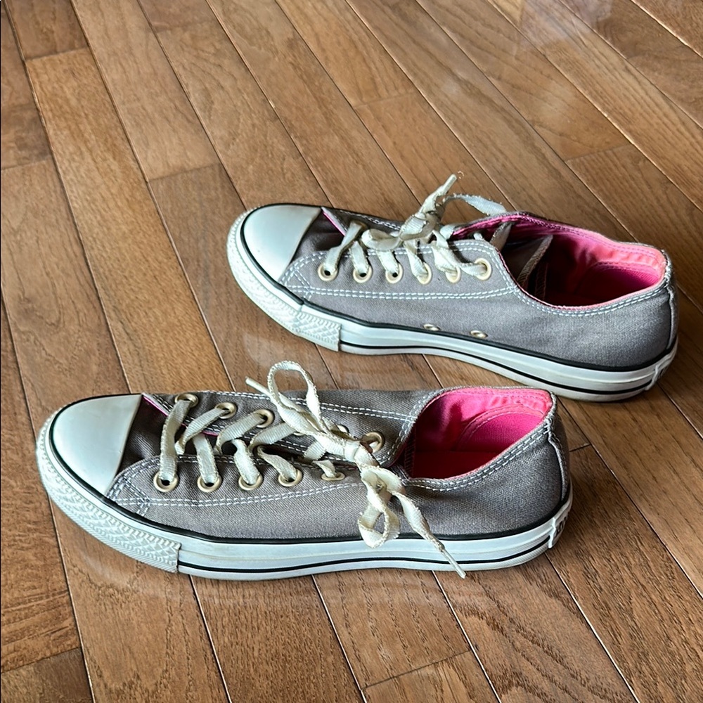Converse all star Gray and Pink Low-Top Sneakers